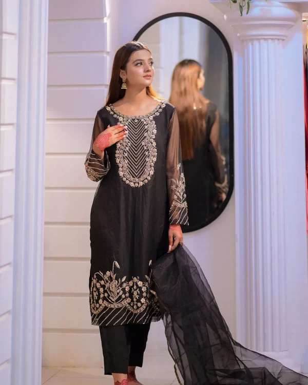 Pakistani Designer Suits with Dabka