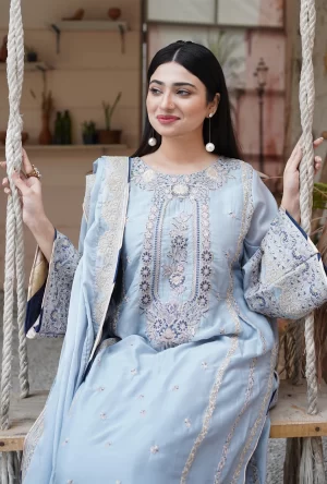 Warisha | 3-Piece embroidered shesha lawn suits for ladies